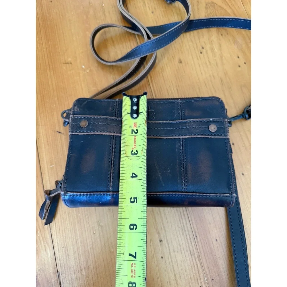 STS Ranchwear Distressed Brown Leather Wallet/Purse Crossbody Or Wristlet - Picture 12 of 14